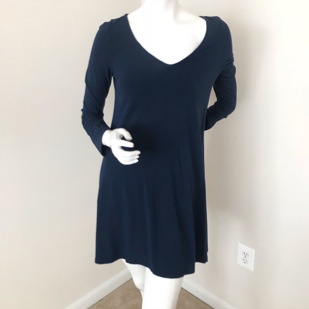 Express Dark Blue Long Sleeved Dress
